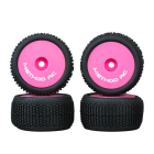METHOD NITRAGRIP 1/24 TRUCK TYRES F/R ON 7MM HEX PINK (4)