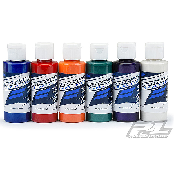 PROLINE RC BODY PAINT ALL PEARL SET (BLUE/RED/ORANGE/GREEN/PURP/WHITE)