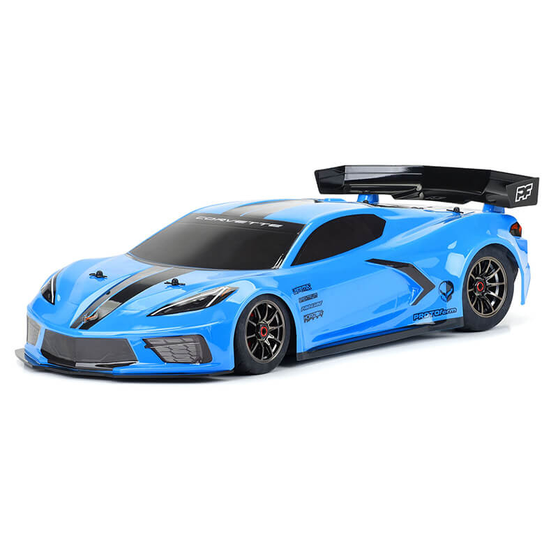 PROTOFORM 1/7 CHEVY CORVETTE C8 PAINTED BODY (BLUE) FELONY