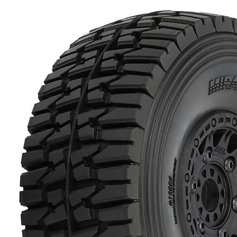 PROLINE 1/7 MIRAGE TT BELTED TYRES ON 17MM BLK RAID (UDR)