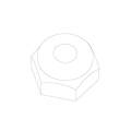UDI RC UCX24 M2.5 HEX FLANGED NYLON LOCK NUT(8PCS)