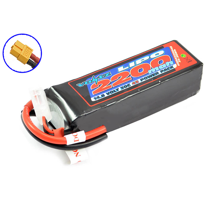 VOLTZ 2200mah 14.8V 30C LIPO BATTERY w/XT60