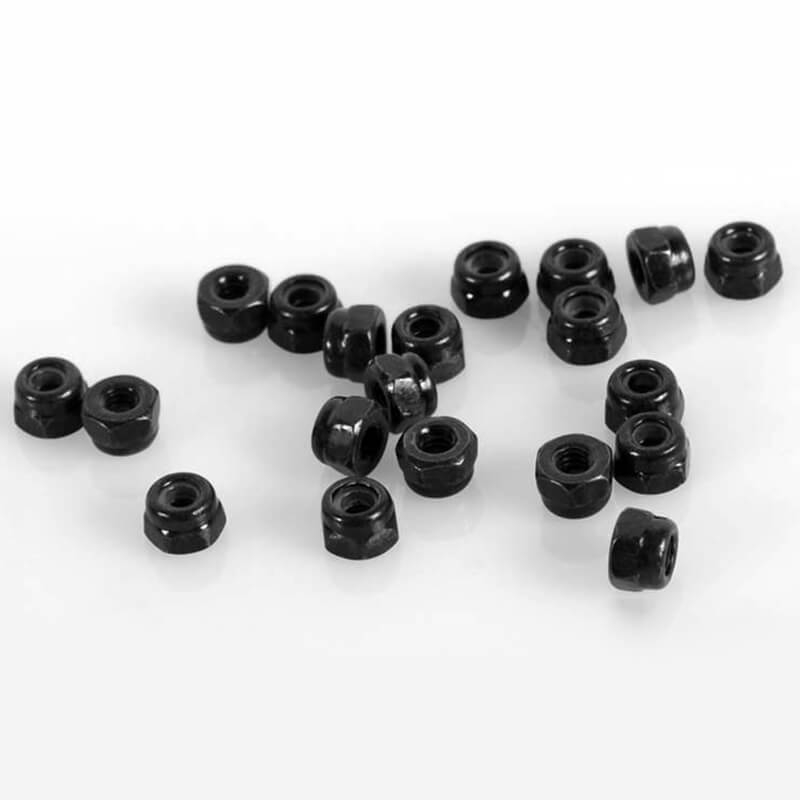 RC4WD NYLOCK NUTS M2 (BLACK)