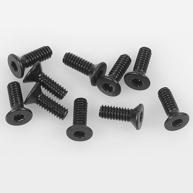 RC4WD STEEL FLAT HEAD CAP SCREW M2 X 6MM (10)