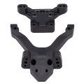 TEAM ASSOCIATED RC10B6.4 FT TOP PLATE AND BALLSTUD MOUNT, CARBON