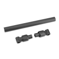 CORALLY CHASSIS TUBE FRONT 110MM ALUMINUM BLACK 1 SET
