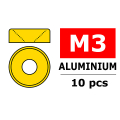 CORALLY ALUMINIUM WASHER FOR M3 FLAT HEAD SCREWS OD=8mm Gold (10pcs)