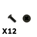 FTX TRACER COUNTERSUNK SCREWS KM2.5*8MM