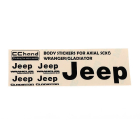 RC4WD METAL LOGO DECAL SHEET FOR AXIAL 1/6 SCX6 JEEP WRANGLER (BLACK)