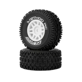 METHOD GEOFORM 1/16 SC TYRES ON 12MM HEX WHITE WHEELS (PR) METHOD GEOFORM 1/16 SC TYRES ON 12MM HEX WHITE WHEELS (PR)