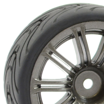 FASTRAX 1/10 STREET / 20SP DES ARMES Ã FEU PNEUS DE ROULEMENT ROUE METAL