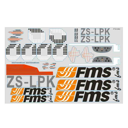 FMS PITTS 1400MM DECAL SHEET