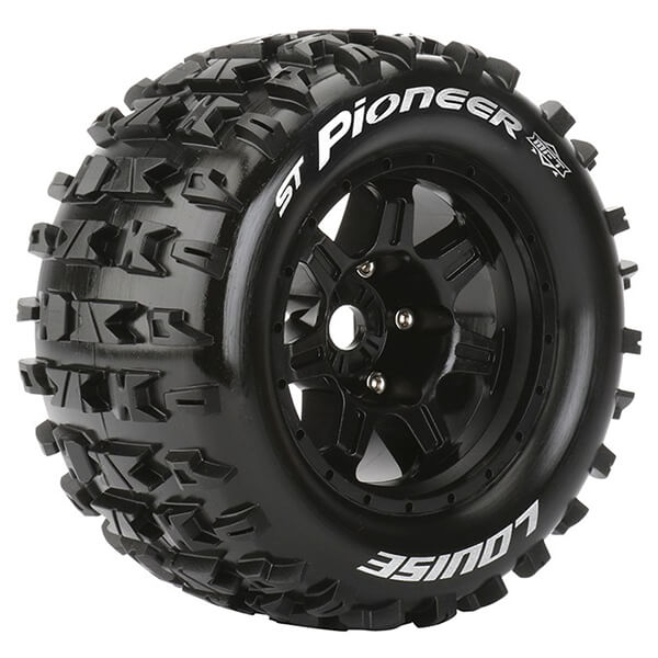 LOUISE RC ST-PIONEER 1/8 SPORT 1/2" OFFSET HEX 17MM BLACK CHROME