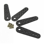 PRECISION AEROBATICS CARBON MD SIZE LONG SERVO ARMS - 4PC