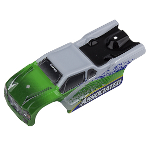 ASSOCIATED TR28 BODY WHITE/ GREEN