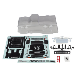 TEAM ASSOCIATED REFLEX 14R HOONITRUCK BODY SET CLEAR