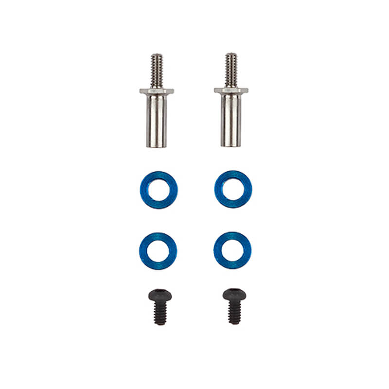 TEAM ASSOCIATED RC28R FT ADJ. FRONT AXLES, TITANIUM