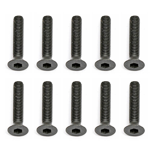 Team Associated M3 X 16mm Flat Head Hex Screws (10)