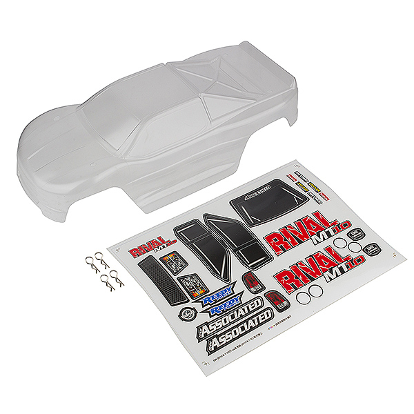 TEAM ASSOCIATED RIVAL MT10 CLEAR BODYSHELL