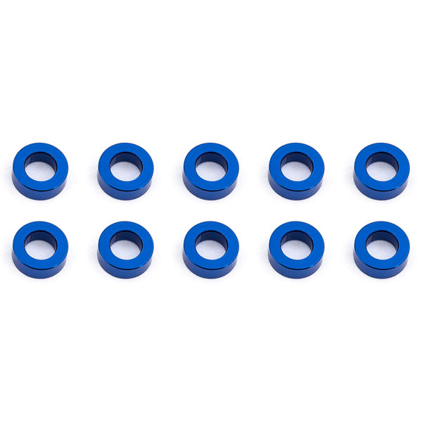 ASSOCIATED BALLSTUD WASHERS 5.5 x 2.0mm BLUE ALUMINIUM x10