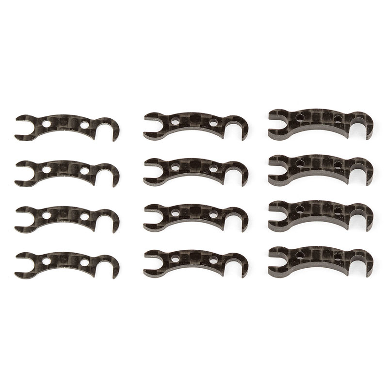 TEAM ASSOCIATED TC7.2 FT CAMBER LINK MOUNT SHIMS GRAPHITE