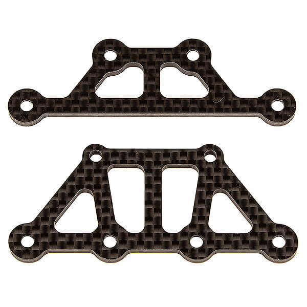 TEAM ASSOCIATED APEX 2 FT TOP PLATES, CARBON FIBRE