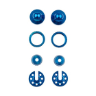 TEAM ASSOCIATED 6x6 ALUMINIUM SHOCK CAPS/COLLARS/SPRING CUPS, BLUE