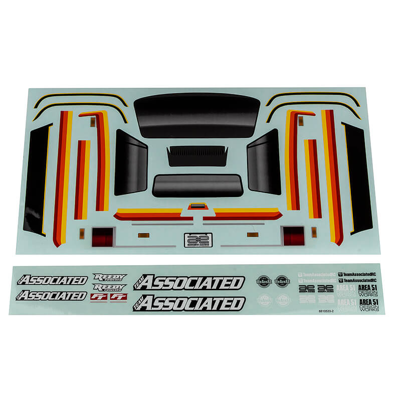 TEAM ASSOCIATED MT12 DECAL SHEET