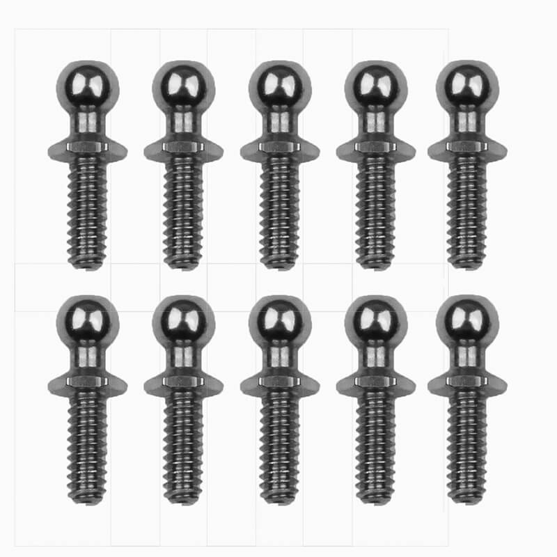 TEAM ASSOCIATED RC10 BALLSTUD SET .30, SILVER
