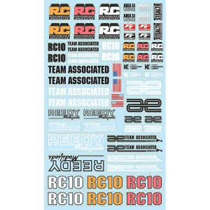 TEAM ASSOCIATED RC10 FT DECAL SHEET