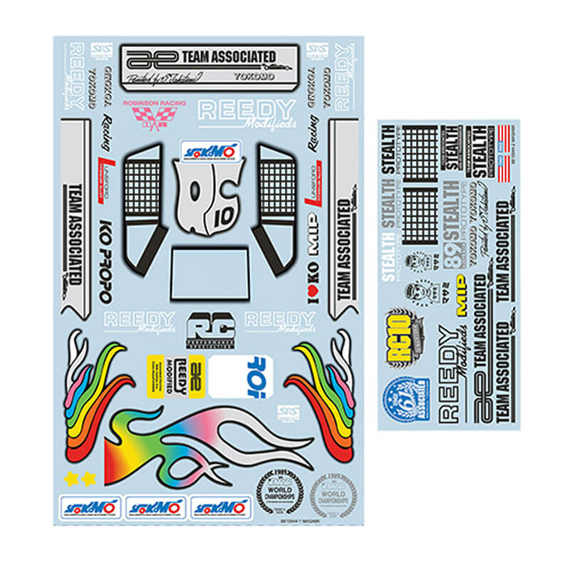 TEAM ASSOCIATED RC10 89 STEALTH CAR MASAMI EDITION DECAL SHEET