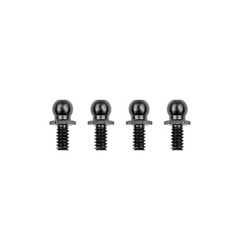 TEAM ASSOCIATED RC10 BALLSTUDS 5.3MM SHORT NECK, BLACK