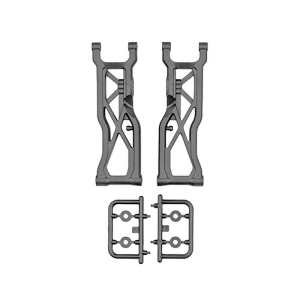 TEAM ASSOCIATED RC10T7 FT REAR SUSPENSION ARMS, CARBON