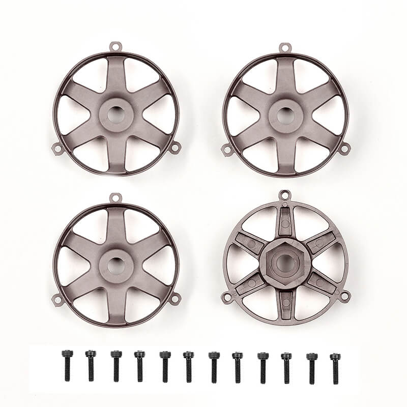 TEAM ASSOCIATED DC10 FT ADJ. WHEEL FACE PLATE, BRONZE (4)