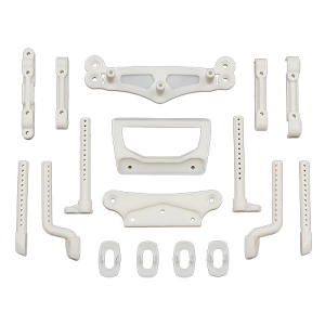 TEAM ASSOCIATED DC10 ARM/BODY/ BUMPER MOUNTS, NATURAL