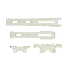 TEAM ASSOCIATED DC10 PLASTIC SHOCK TOWERS/TOP DECK, NATURAL