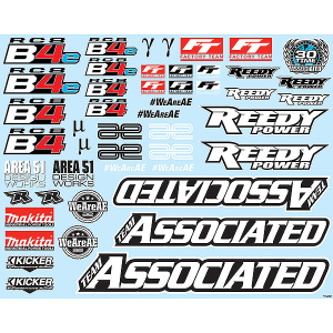 TEAM ASSOCIATED RC8B4 DECAL SHEET