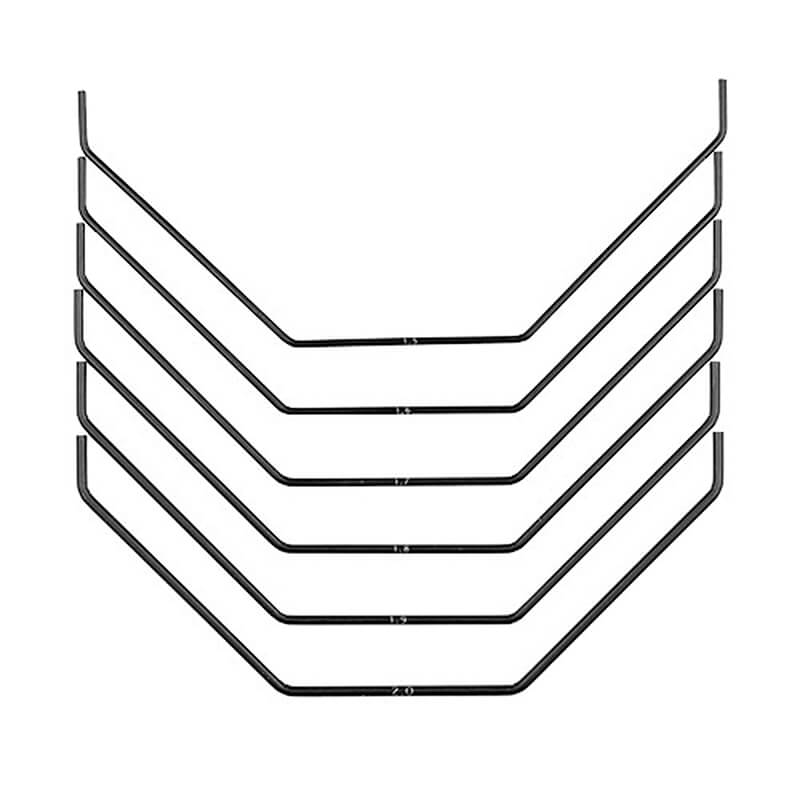 TEAM ASSOCIATED RC10TB84 REAR ANTI-ROLL BAR SET, 1.5-2.0MM