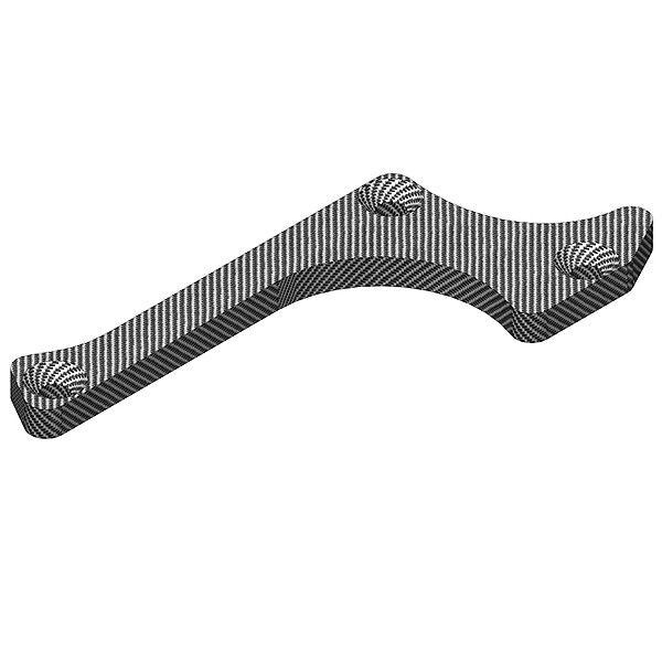 CORALLY SUSPENSION ARM STIFFENER A LOWER FRONT RIGHT GRAPHITE 3MM 1PC
