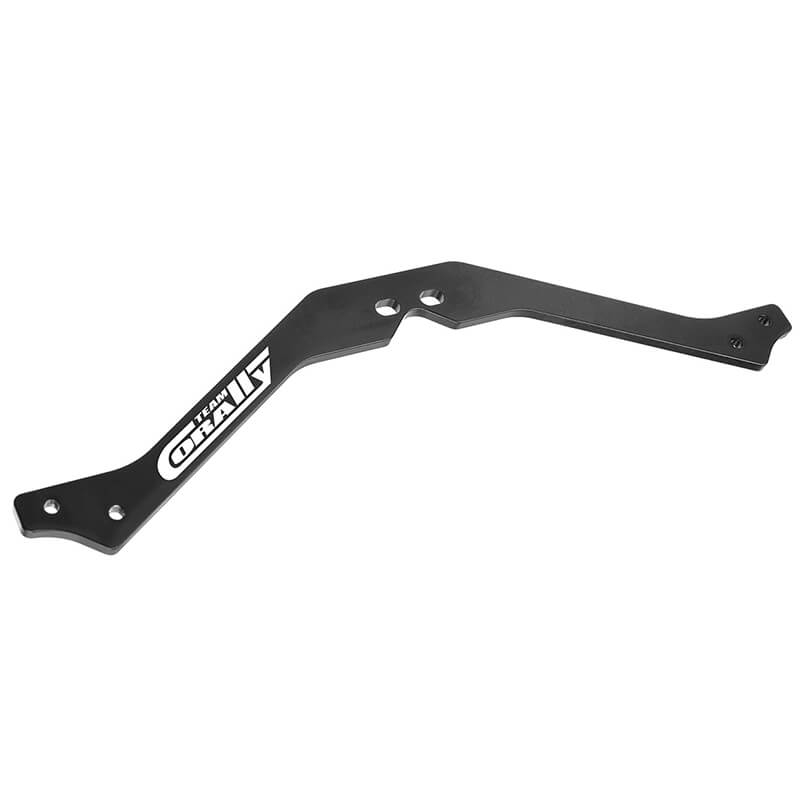 CORALLY CHASSIS BRACE ASUGA XLR CENTER UPPER ALUMINUM 3MM BLACK