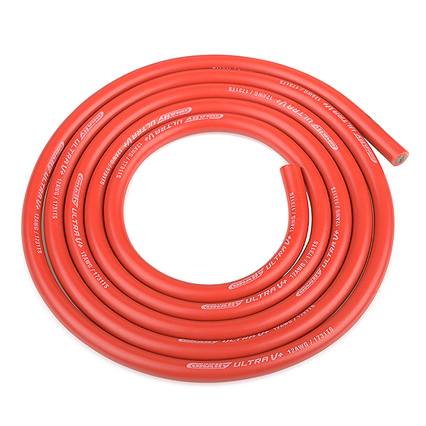 CORALLY ULTRA V+ SILICONE WIRE SUPER FLEXIBLE RED 12AWG 1731/0.05 STRANDS OD4.5MM 1M