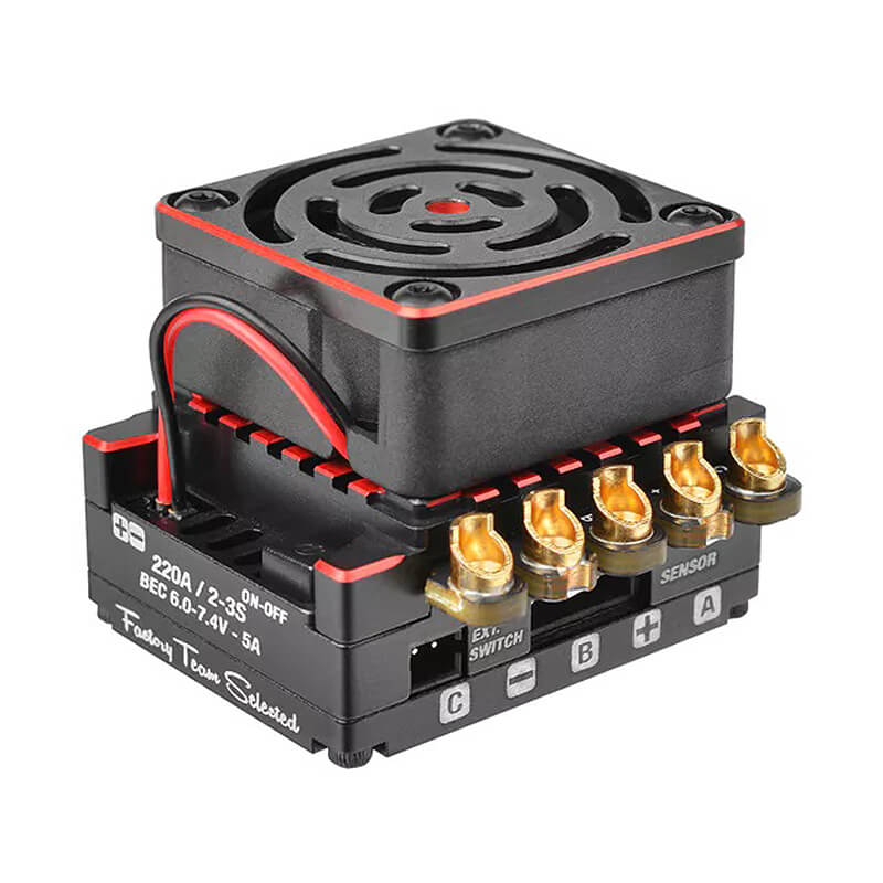 TEAM CORALLY CMM-10 RACING ESC SENSORED 2-3S 220A BLACK/RED
