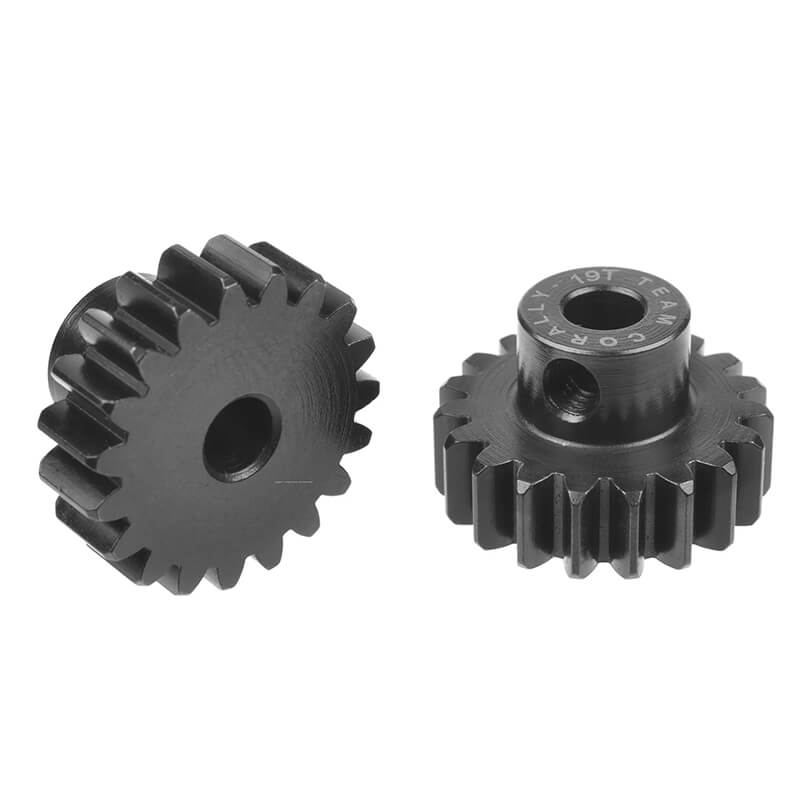 CORALLY M1.0 PINION SHORT HARDENED STEEL 19 TEETH 5MM SHAFT