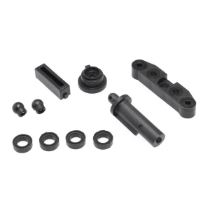 CEN RACING REAR LOWER ARM MOUNT & PIV OT BALL (25 SPLINE ADAPTER, ST BUSHING, BATTERY PLATE POST)