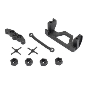CEN RACING WHEEL HEX & SERVO MOUNT (C ROSS PIN, REAR LOWER MOUNT)