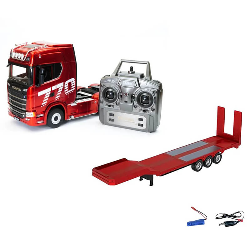 HUINA SCANIA 770S RC HAULAGE TRUCK & TRAILER SET RTR - RED