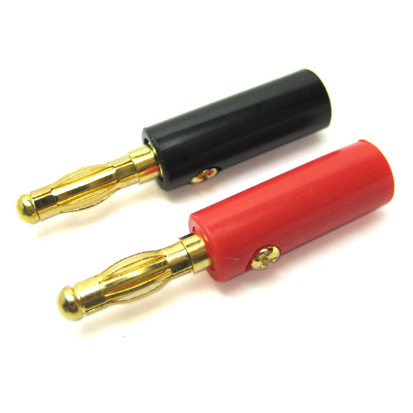 Etronix 4.0mm Gold Connector, Red & Black Banana Plugs