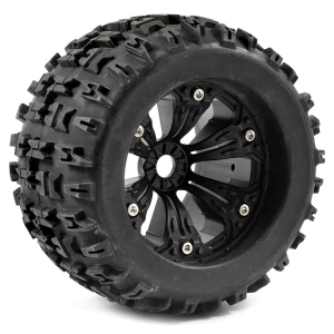 FASTRAX 1/8 MT JIGSAW MOUNTED 6-SPOKE BLACK 1/2
