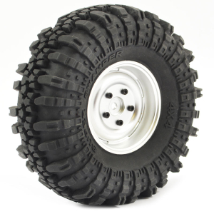 FASTRAX 1:10 CRAWLER SWAMPER 1.9 SCALE WHEEL ø118MM TYRE (SILVER)(2)