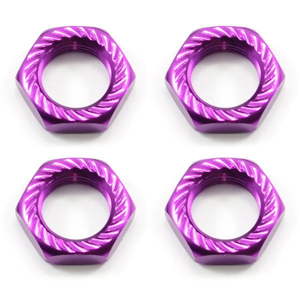 Fastrax 17mm X 1.0 Purple Serrated Wheel Nuts (4Pcs)